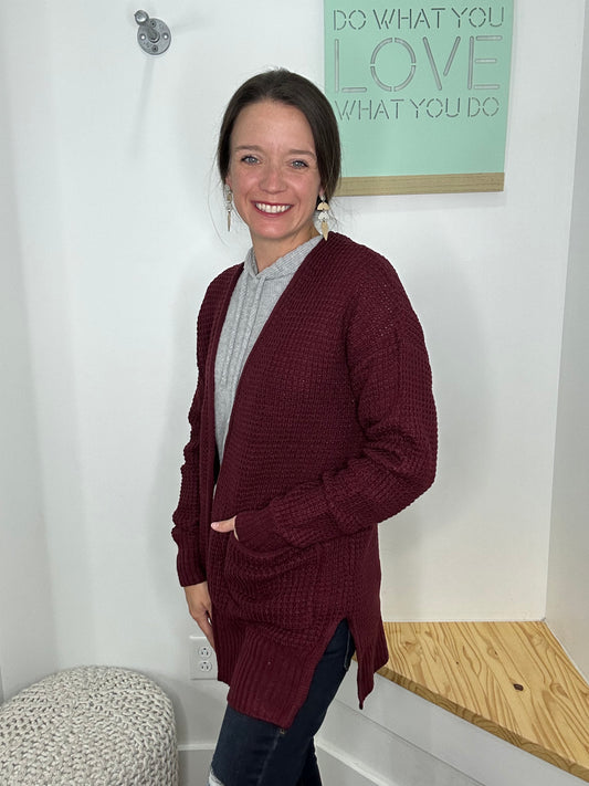 WAFFLE CARDIGAN-2734