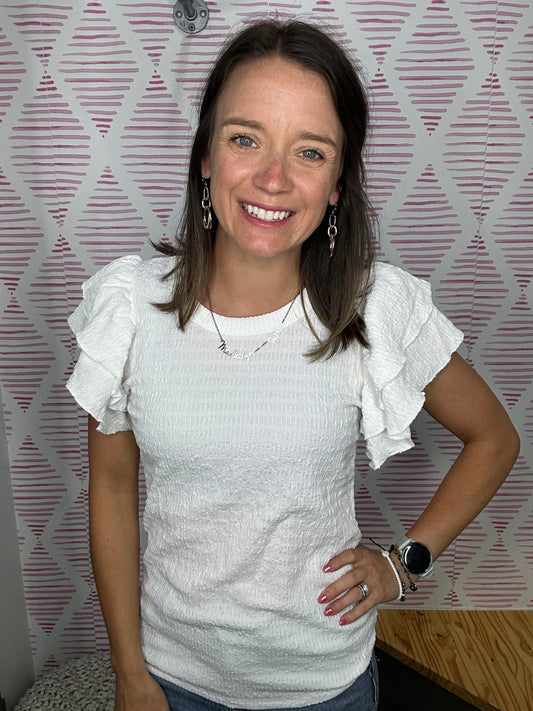 Flutter Sleeve Top 7959