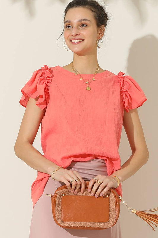 Frill Short Sleeve Top 203