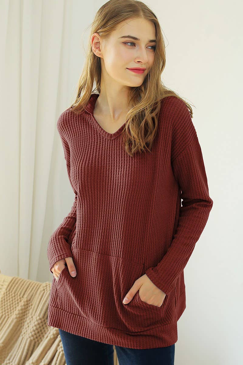 V Neck Pullover Sweater 1428