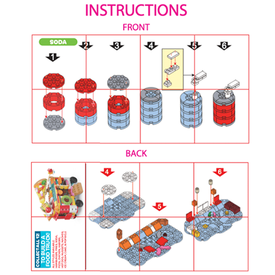 So Much Fun! Micro Block Fast Food Set Boxed