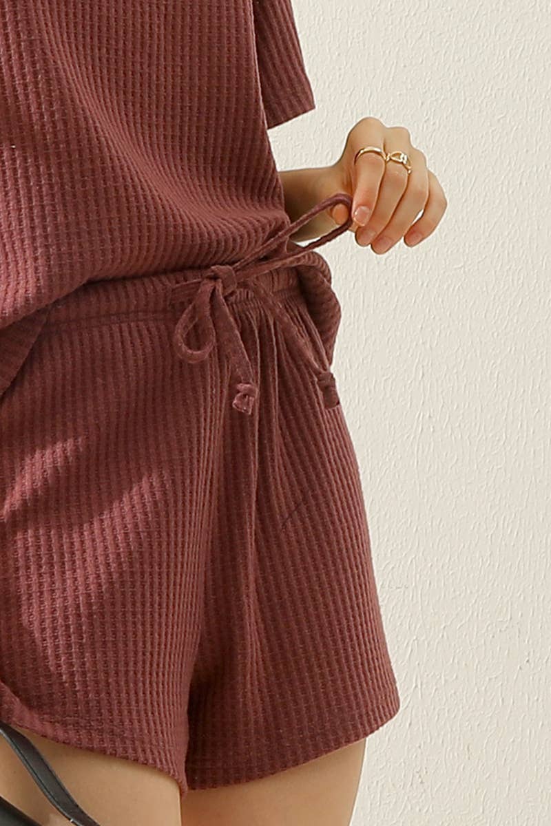 Waffle Knit Short & Top Set 274