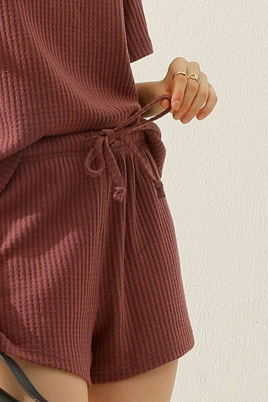 Waffle Knit Short & Top Set 274