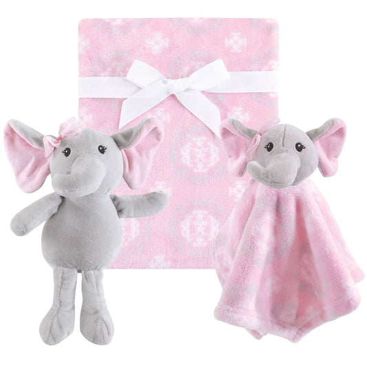 Hudson Baby Plush & Security Blanket Set with Elephant Toy