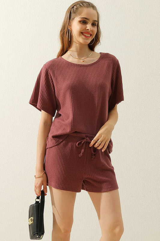 Waffle Knit Short & Top Set 274