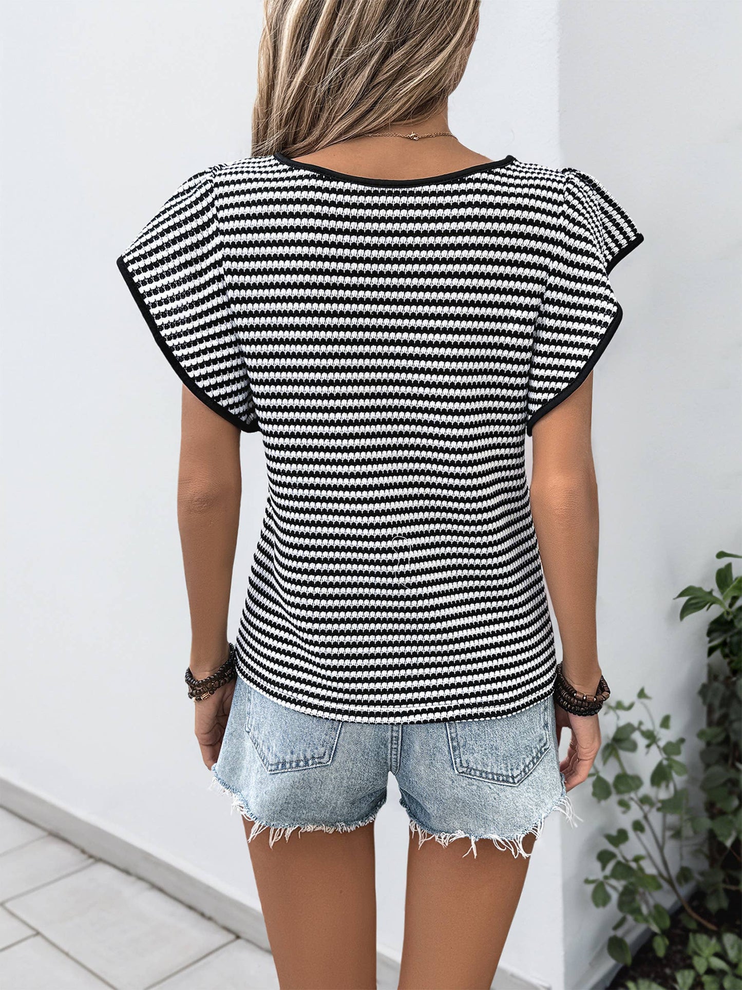 Black and White Striped Shirt