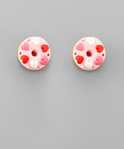 39499-HEART DONUT STUDS