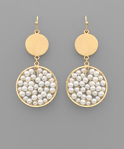 WOVEN PEARL EARRINGS