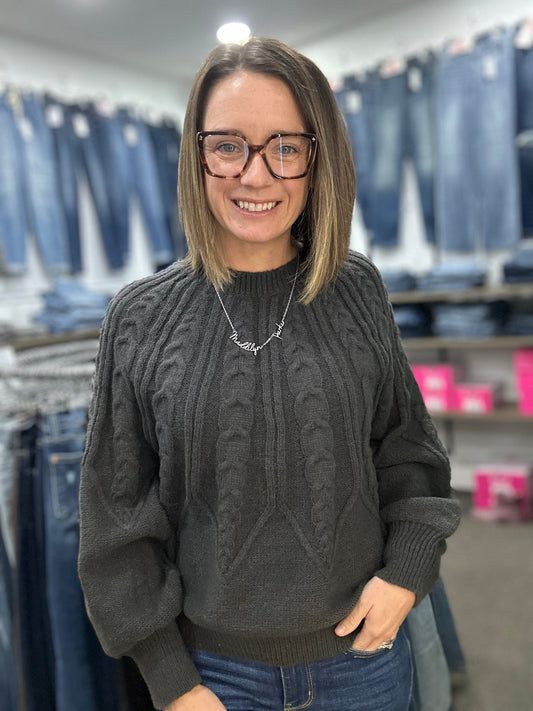 Cozy Cable Knit Sweater 1037