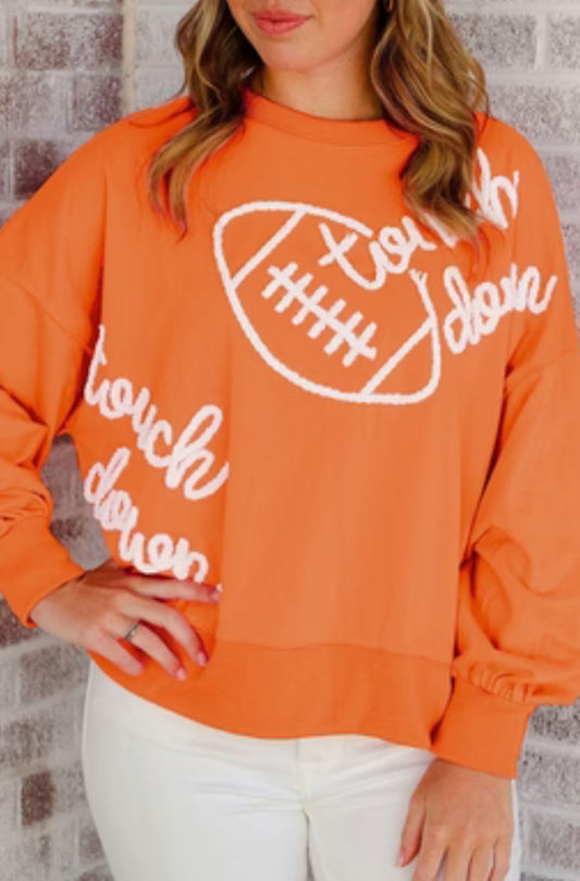 Touchdown Orange Football Sweatshirt