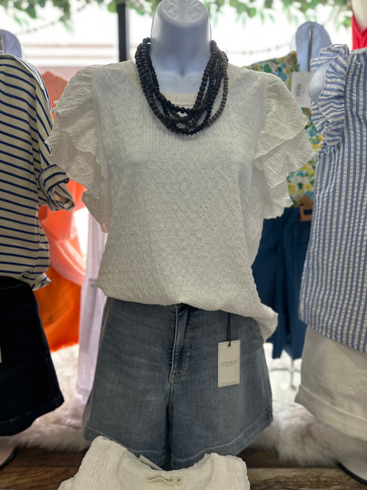 Flutter Sleeve Top 7959