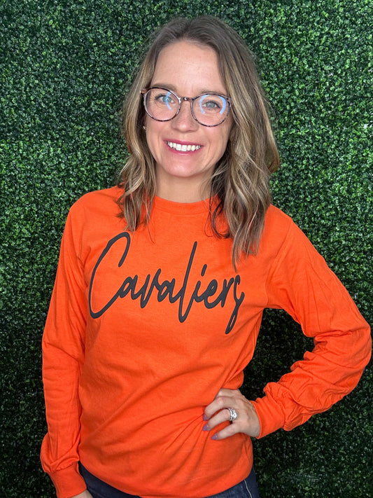 ORANGE L/S CAVALIER PUFF