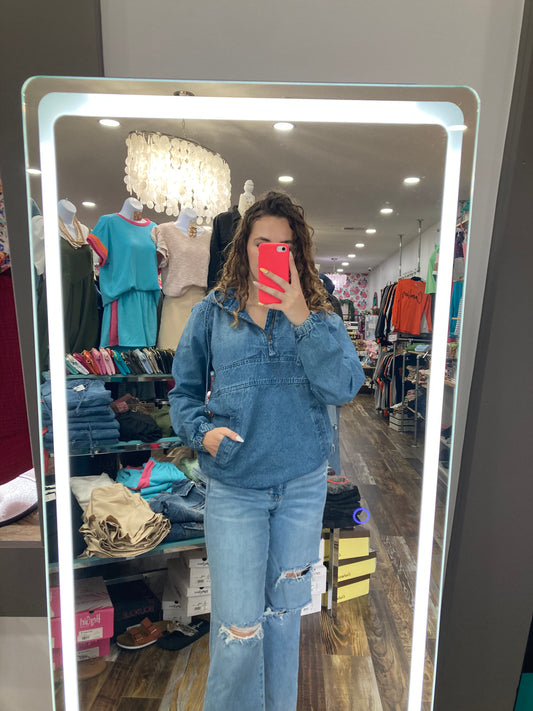 Denim Pullover
