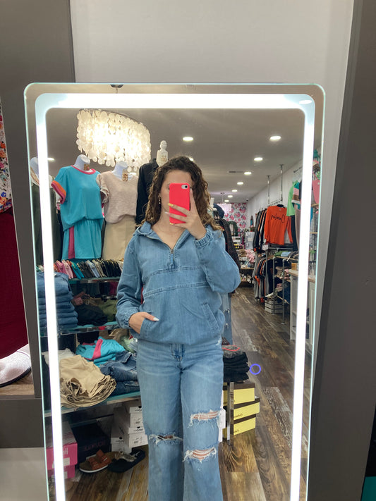 Denim Pullover