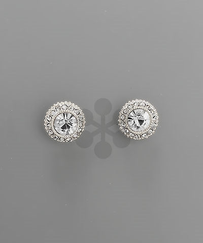 CRYSTAL POST EARRINGS