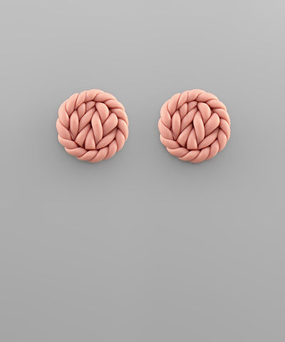 KNITTED CLAY STUDS