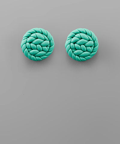 KNITTED CLAY STUDS