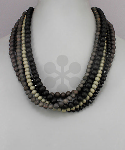 WOOD LAYERED NECKLACE