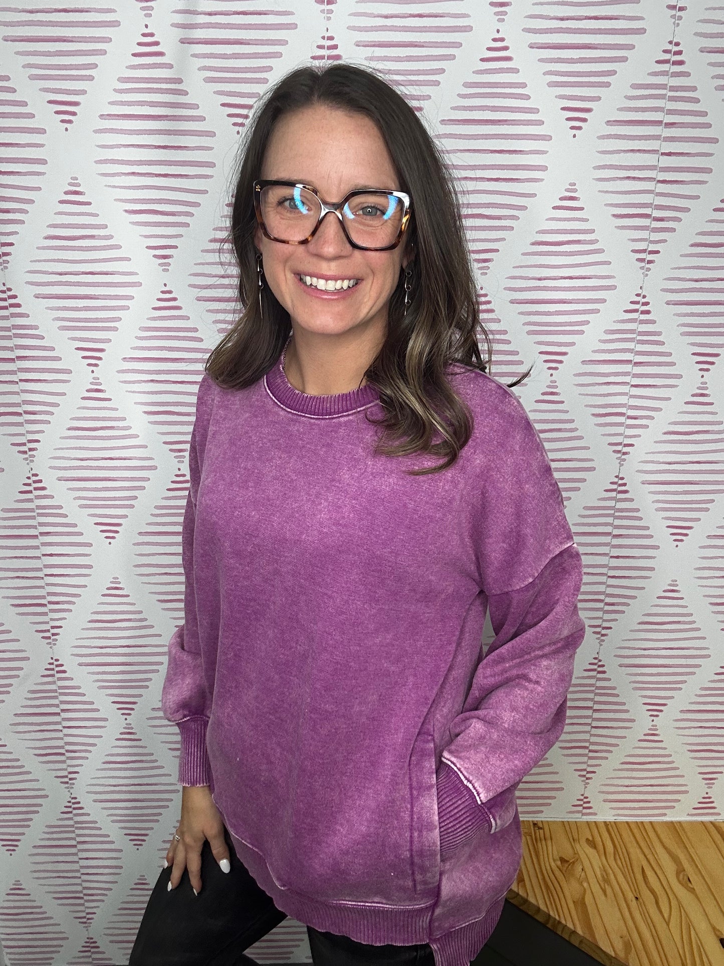 Fleece Sweatshirt with Pockets