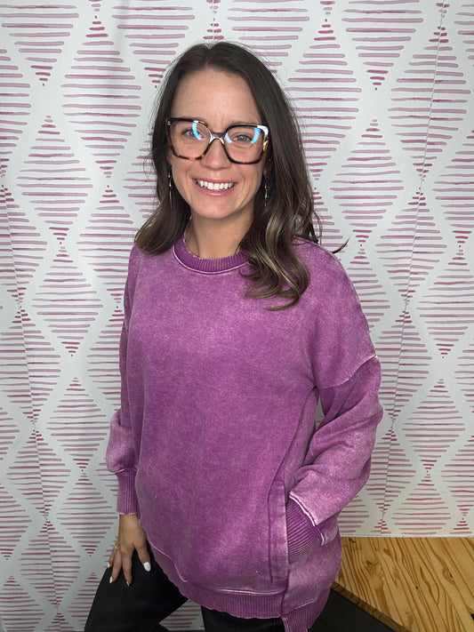 Fleece Sweatshirt with Pockets