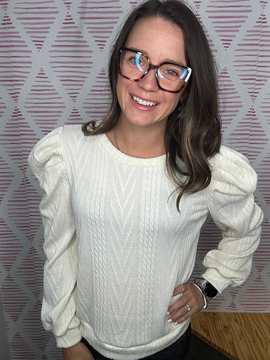 Vanessa Cable Knit Top 4564