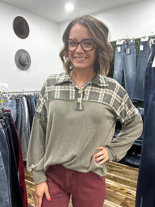 Lucky Plaid Top 4602