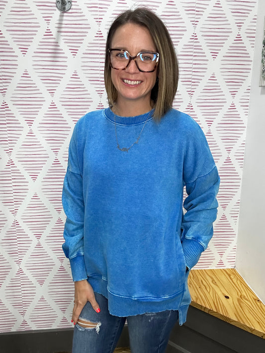 Fleece Sweatshirt with Pockets