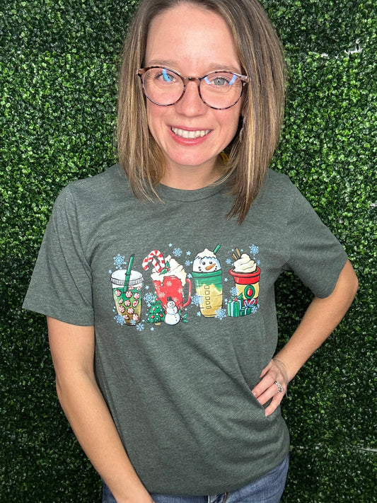 CHRISTMAS LATTES GRAPHIC T