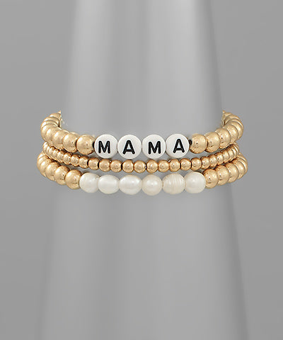 MAMA METAL/PEARL BRACELETS