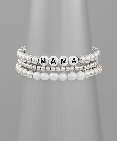 MAMA METAL/PEARL BRACELETS