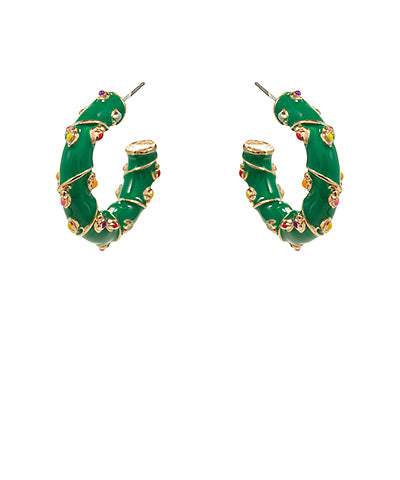 CHRISTMAS HOOP EARRINGS