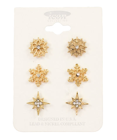 SNOWFLAKE/STAR STUDS