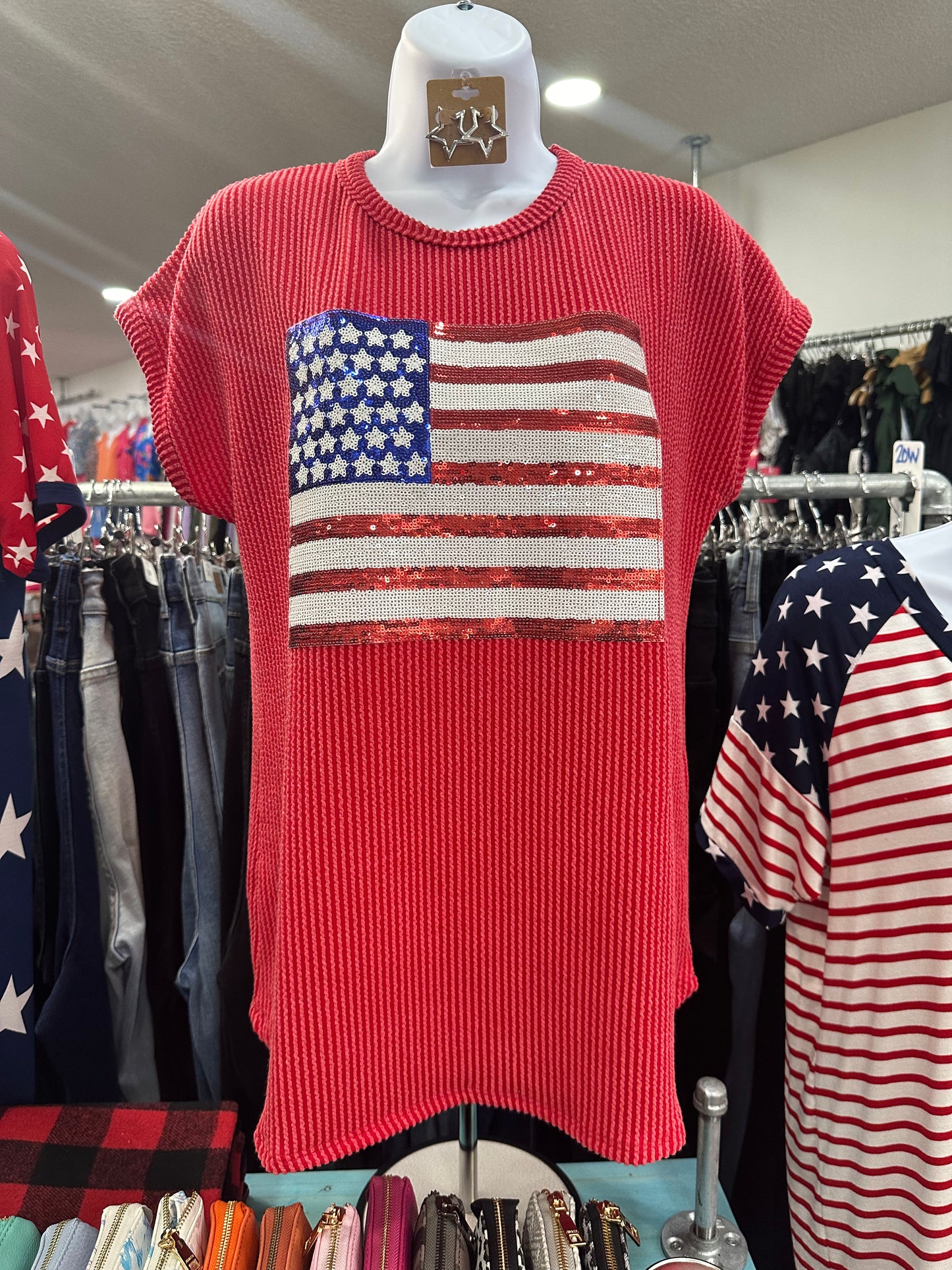 AMERICAN FLAG TOP-7648