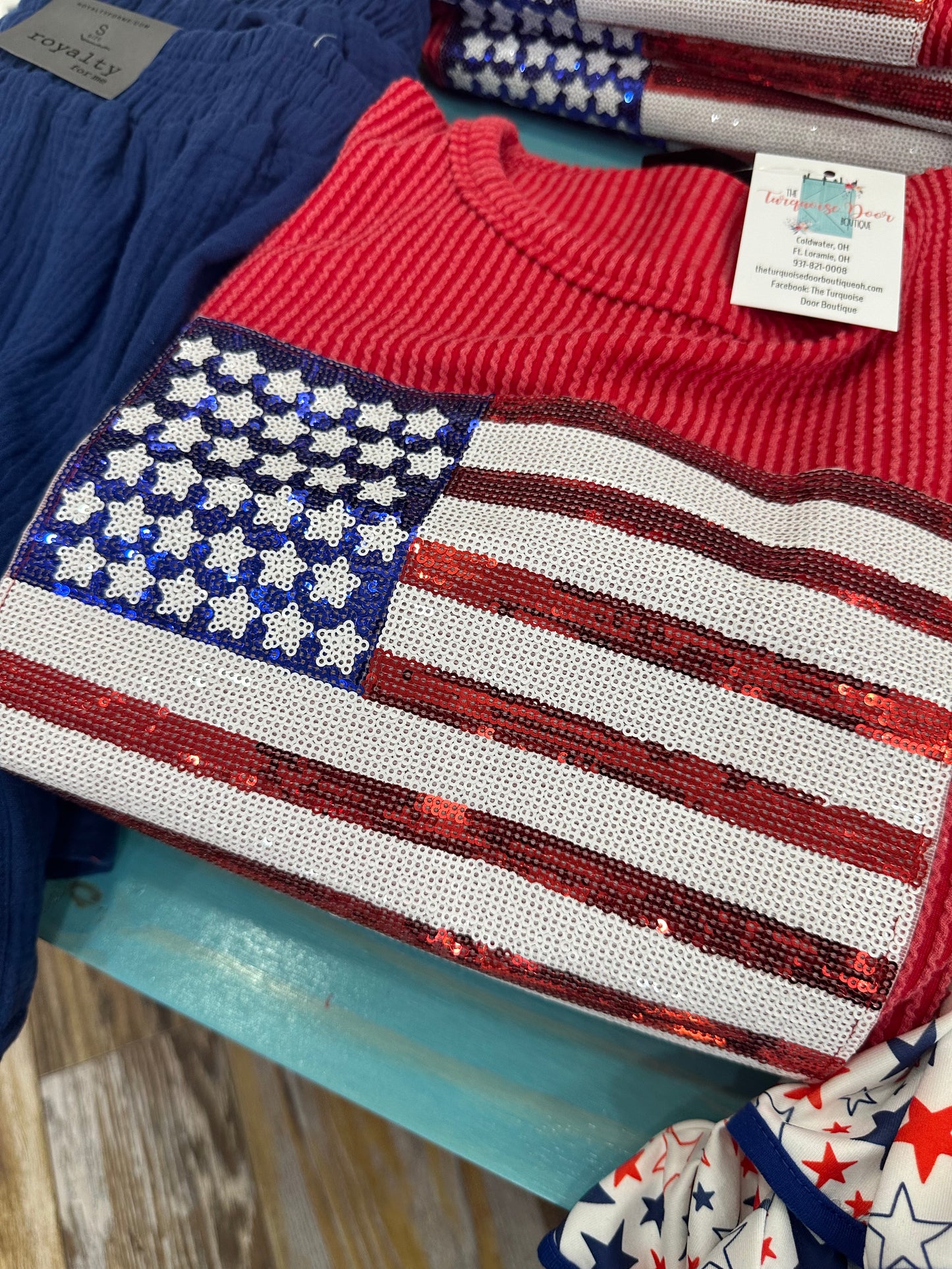 AMERICAN FLAG TOP-7648