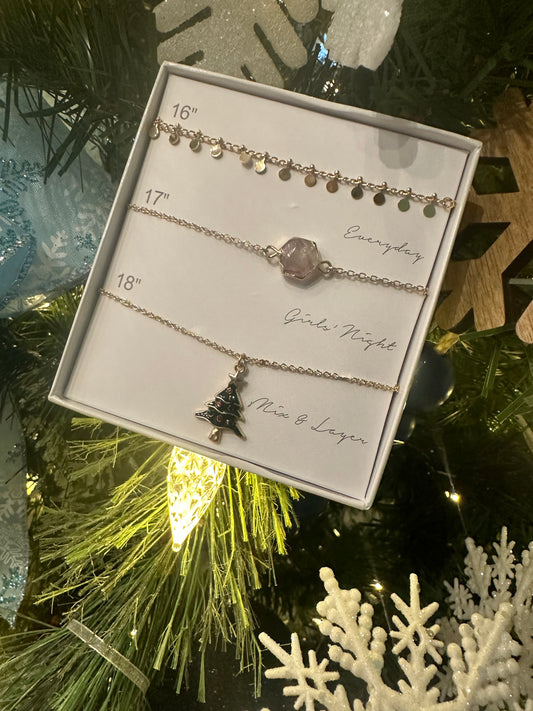 CHRISTMAS NECKLACE SET OF 3