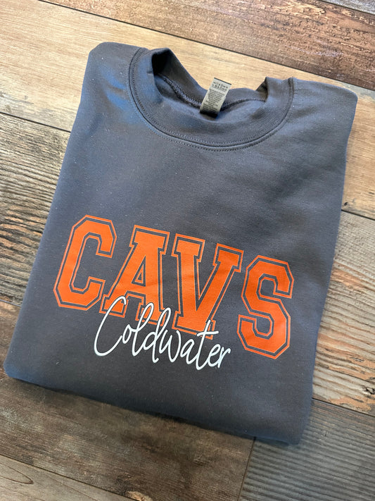 ASH GRAY CAVS CREWNECK