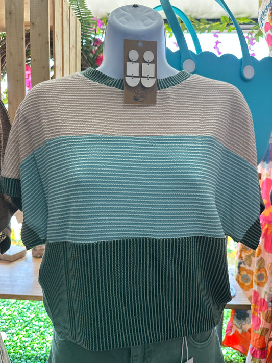 Ribbed Colorblock T