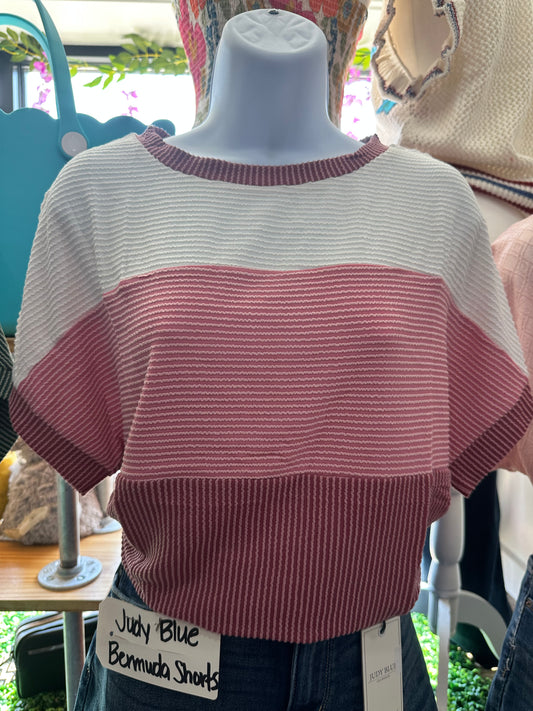 Ribbed Colorblock T