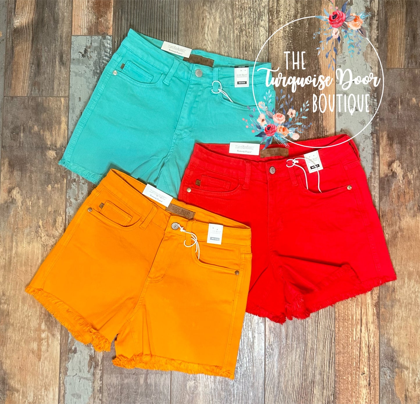 JB Dyed Fray Hem Shorts