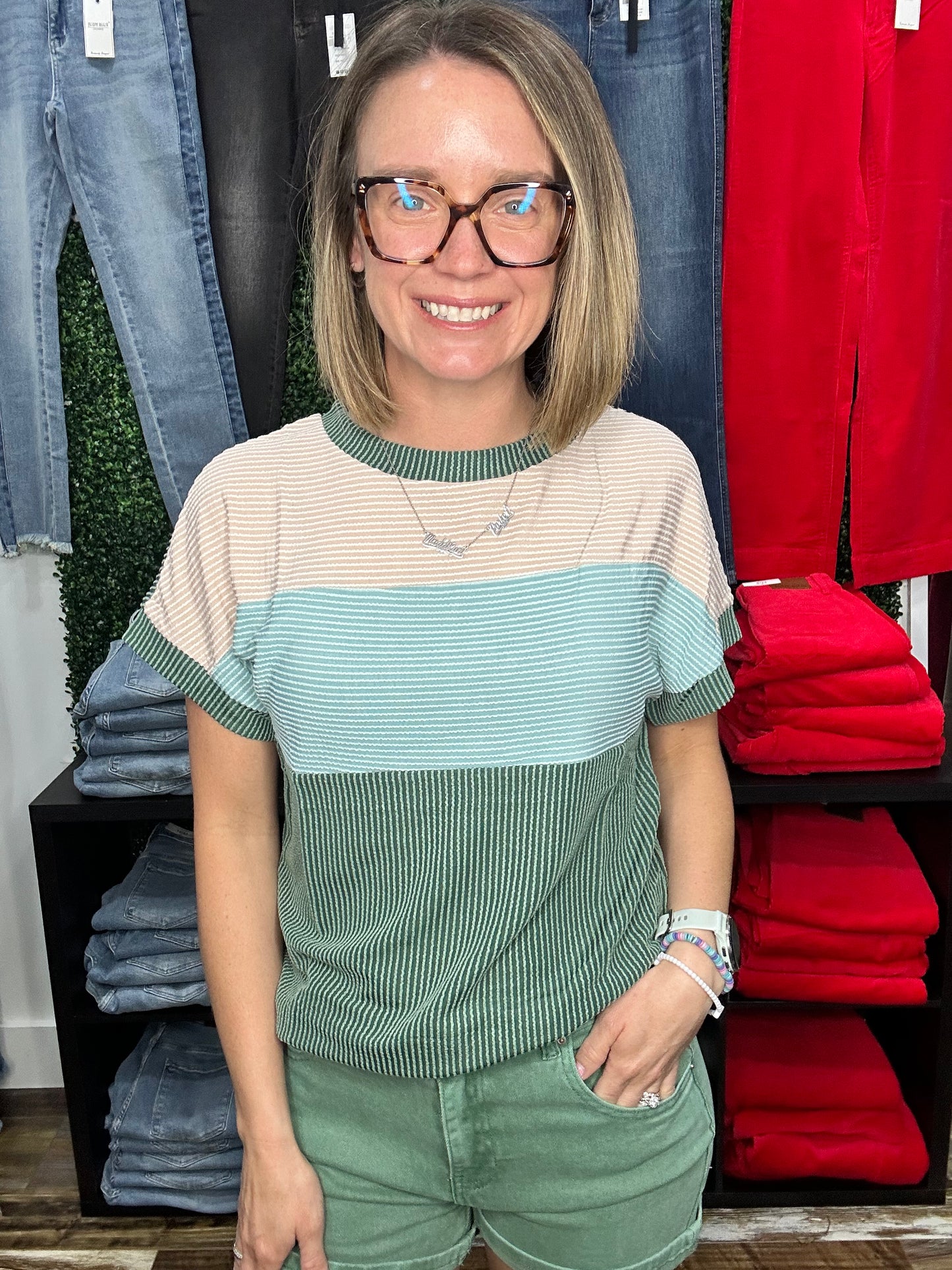 Ribbed Colorblock T