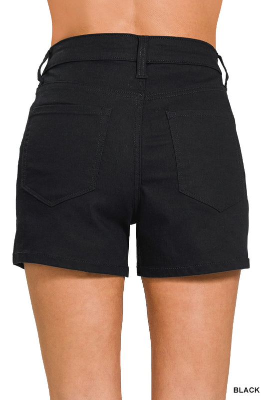Black Jean Shorts