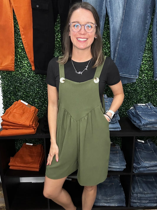 Doll Linen Romper with Pockets 5670