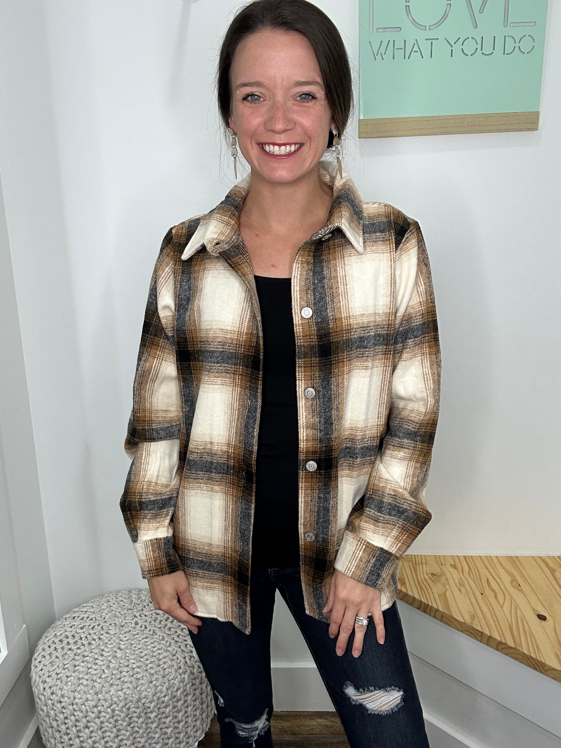 PLAID SHACKET-1296 – The Turquoise Door Boutique LLC