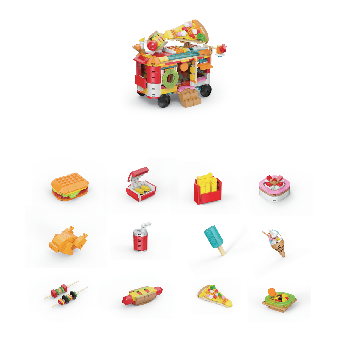 So Much Fun! Micro Block Fast Food Set Boxed