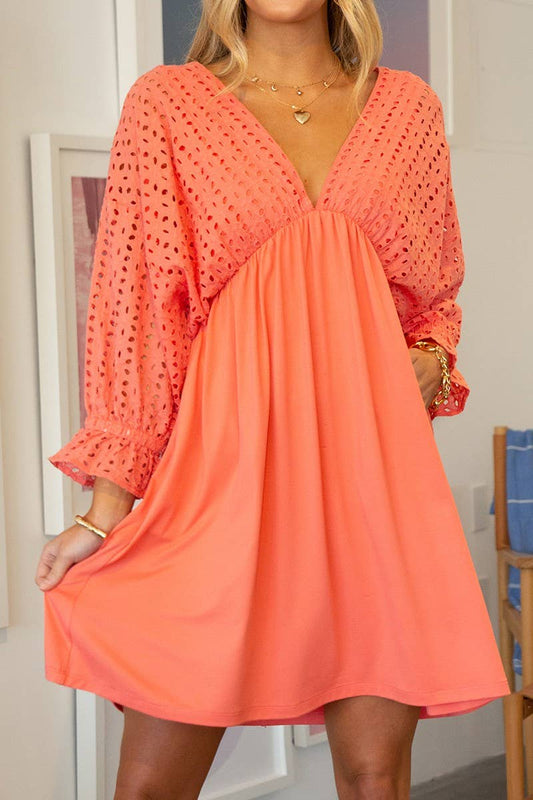 Eyelet Dress with Pockets 10370