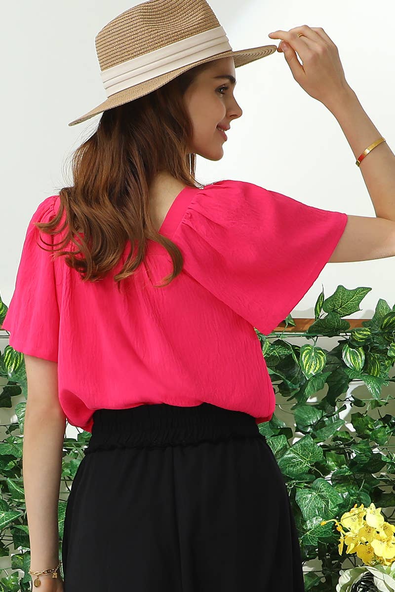 Square Neck Ruffle Top 192