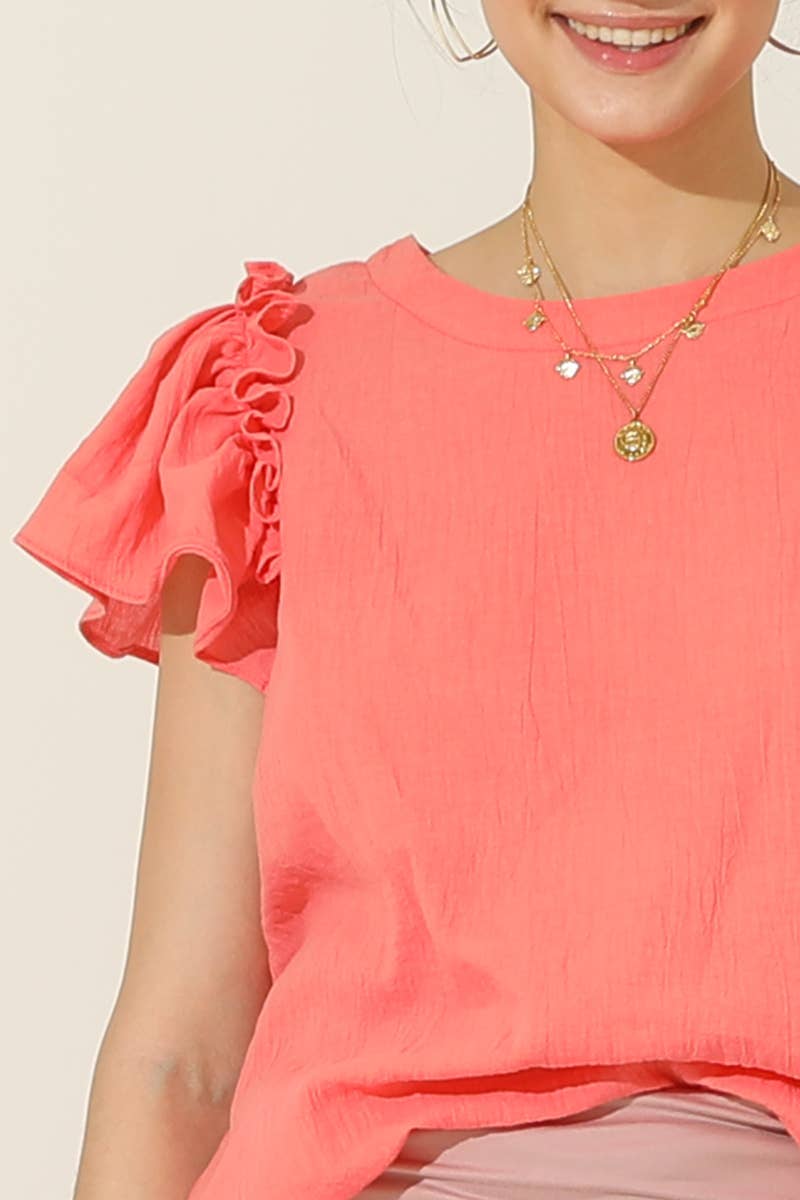 Frill Short Sleeve Top 203