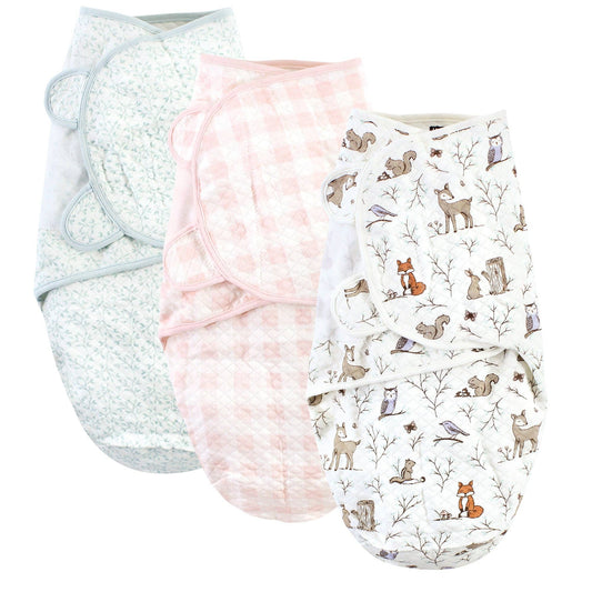 Hudson Baby Quilted Cotton Swaddle Wrap