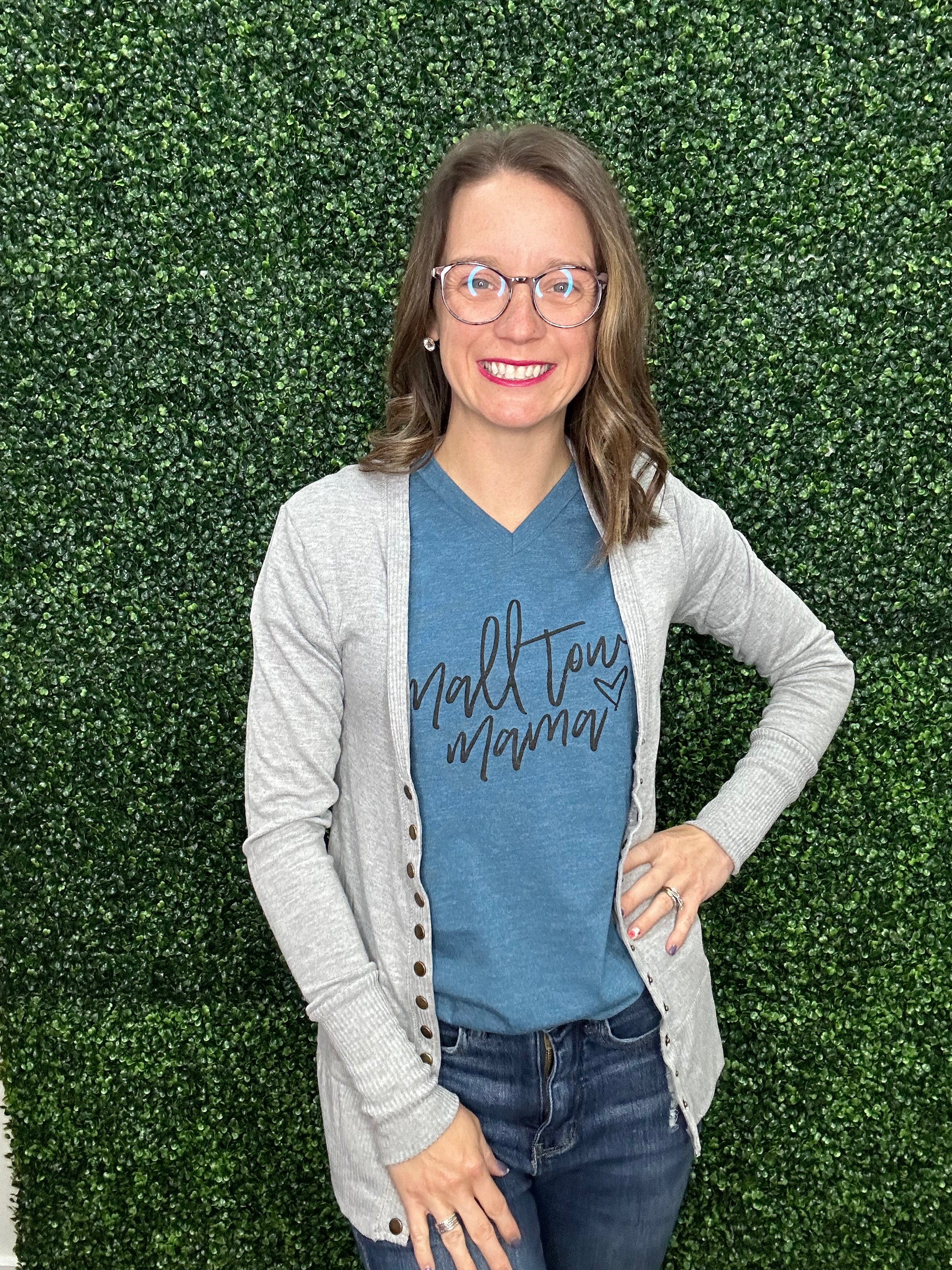 SNAP BUTTON CARDIGAN-2039 – The Turquoise Door Boutique LLC