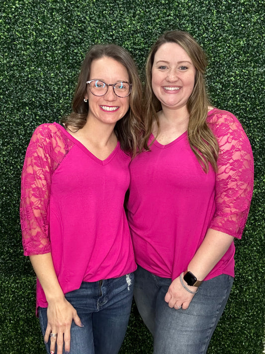 LACE DETAIL SLEEVE-6367